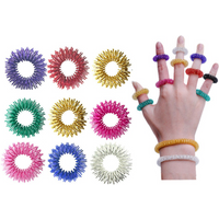10Pcs Spiky Sensory Anxiety Rings for Finger Massage Hand Acupressure Massager Fidget Toy Stress Relief Circulation Rings