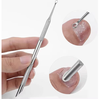 1/20Pcs Double Ended Cuticle Pusher Stainless Steel Cuticle Remover Portable Nail Cleaning Tool Suitable for Nail Care