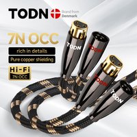 TODN Hifi 7N OCC copper Nylon Braided XLR Cable Male to Female M/F 3Pin jack Extension Cable For Microphone Mixer