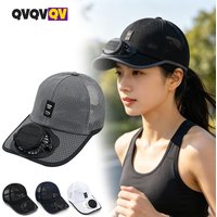 1PCS Men Women Solar Powered Fan Hat Cooling Baseball Hat Fishing Camping Beach Hats with Solar Fans Summer USB Charging Hats