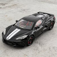 1:24 Corvette C8 R Alloy Sports Car Model Diecast Metal Track Racing Vehicles Car Model Simulation Sound and Light Kids Toy Gift