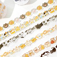 1Pc Cartoon Animals Series Washi Tape Cute Sticker Decorative Collage Adhesive DIY Scrapbooking Hand Made Masking Stationery