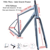 AliExpress NONE CONTREX 700C Gravel Bike Frameset 6061 Aluminum Thru-Axle Disc Brake Semi-Internal Cable 1x12/2x12 for Gravel/Road Custom