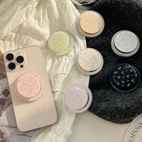 Cute Flower Magnetic Mobile Phone Grip Holder Socket Pocket Support for IPhone 16 15 Samsung Safe Ring Finger Expanding Stand