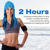 AliExpress NONE Hooded towel, cool towel for neck and face, suitable for hot weather, ideal for activities such as sports, camping and cycling.