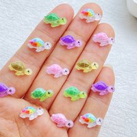 50pcs Resin Cute Mini Cartoon Turtle Ocean Series Art Nail Flat back DIY Scrapbook Decor Jewelry Crafts Accessories