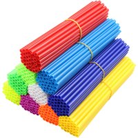 36Pcs Universal Motorcycle Dirt Bike Wheel Rim Cover Spoke Skins Wrap Tubes Warning Safety Decor Protector for Bicycles Moto
