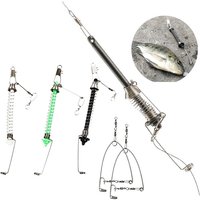 Automatic Fishing Device Stainless Steel Spring Loaded Speed Hook Ice Fishing Automatic Hook Setter Fishing Hooks with Spring
