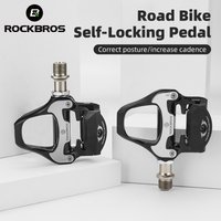 ROCKBROS SPD-Compatible Self-Locking Bike Pedals 9/16” Axle 2 Sealed Bearings Durable Aluminum for Road Cycling Bicycle Parts