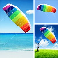 free shipping 270cm dual line large Parafoil kites fly Sports Beach stunt kite surfing kite street toys professional kite Winder