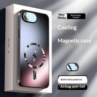 Cooling Magnetic Case for iPhone 17E, Lens Protector, Airbag Anti-Fall, Anti-Fingerprint