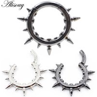 Alisouy 1PC Copper Steering Wheel Spike Cone Round Ear Weights Expander Stretcher Plugs Gauges Earrings Body Piercing Jewelry