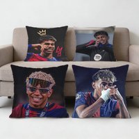 Football L-Lamine Y-Yamal 19 Pillow Case Sofa Living Room Bedroom Headboard Backrest Cushion Square Cushion Nap Time