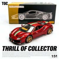 TOC 1:64 Jump Horse 488 Pista Coupe - A realistic alloy car model for static display, a gift for boys and a toy collection item.