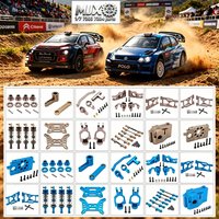 1/7 RC Car Metal Upgrade Spare Parts - Servo Arm Steering Cup Pull Rod Gearbox Shock Absorber for MJX Hyper GO 7303 7304