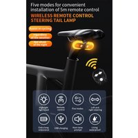 AliExpress NONE Rechargeable LED Road Bike Tail Light with Remote Control Night Cycling Bicycle Turn Signal Light Featuring Alarm Function