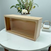 Art Handmade Storage Display Box DIY Storage Display Box With A Movable Acrylic Panel For DIY Night Lights Dry Flower Making