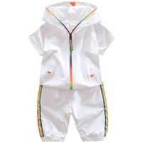 Vêtements d'été pour bébés filles et garçons, chemise à capuche et short à la mode, 2 pièces/ensembles, Costume décontracté pour tout-petits, survêtements pour enfants, nouvelle collection