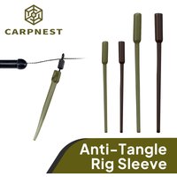 CARPNEST 15pcs Anti Tangle Fishing Sleeves Rubber Tubes Carp Fishing Rig Connector Tackle Accessories