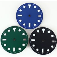 28.5mm No-logo Watch Dial luminous dial Black/Blue/Green dials For NH35 NH36 ETA2824 PT5000 Automatic Movement Repair Tools Part