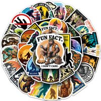 50 Pcs Bigfoot Sasquatch Stickers Set Waterproof Outdoor Decals for Laptop Phone Car Helmet Trendy Cool DIY Decor