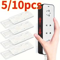 Wall-Mounted & Desktop Power Strip Holder - Self-Adhesive Socket Fixer, Easy Installation, Space-Saving Design