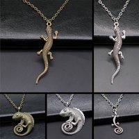 Simple Fashion Vintage Animal Lizard Gecko Pendant Necklace Jewelry For Women