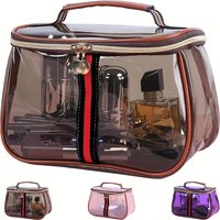Transparent Large Capacity Waterproof PVC Makeup Bag Portable Toiletry Bag Luxury Sensation Handheld Cosmetic Bag