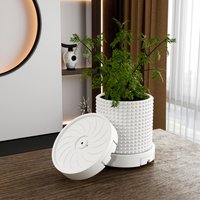 Plant Pot Moving Trolley with Silent Wheels, Deep Water Collection Tray & Non-Slip Surface, Easy-Move Planter Base