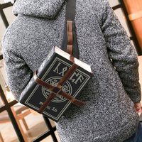 Gothic Magical Spell Book Messenger Crossbody Bag PU Fashion Backpack Cosplay Adjustable For Students New Retro Shoulder Bags