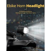 AliExpress NONE Electric Bike 20-72V Horn Headlight 3W Scooter Horn Lamp 3 Pins Headlight IPX4 Waterproof Bicycle Flashlight