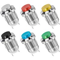 1 PCS 12mm Waterproof Momentary High Round Metal Push Button Switch Car Start Horn Speaker Bell Automatic Reset