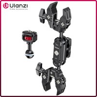 Ulanzi CO17 Super Clamp with 360° Dual-Head Double Clamps Magic Arm Arri Adapter for for Panoramic Camera Umbrella LED Light