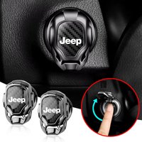 Car One-Click Start Button Cover Decoration Sticker Protection Cover For Jeep Grand Cherokee WJ WK WK2 Wrangler TJ JK 2 Puertas