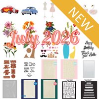 2026 July Summer Embellishments Metal Cutting Dies Clear Stamps Stencil Hot Foil For DIY Scrapbook Craft Decoration Embossing