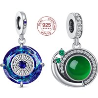 925 Sterling Silver Single Charm Snail Green Charms Jewelry Making For Original Bracelet DIY Ladies Party Jewelry Lovers Gifts
