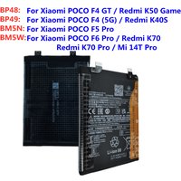 High Capacity BP48 BP49 BM5N BM5W Battery For Xiaomi POCO F4 GT F5 F6 Pro Redmi K50 Game K40S K70 Pro Mi 14T Pro Phone Batteries