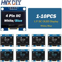 1-10pcs 1.3" White Blue Color IIC OLED Display Module Drive Chip SH1106 128X64 1.3 Inch LCD IIC I2C Communicate For Arduino