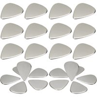 18pcs 0.3mm Precision Stainless Steel Guitar Picks Durable Metal Picks for Ukulele Bass Conventional String Instruments