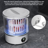 Mini Washing Machine Portable USB Powered Travel Laundry Washer with Blue Light for Socks Underwear Baby Clothes Dormitory RV