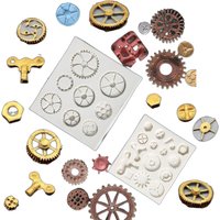 Kinds Steampunk Gear Confeitaria Silicone Mold Mechanical Fondant Cake Mould Cupcake Mould Chocolate Baking Tool Cake Decoration