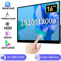 16inch Portable Monitor 1920*1200P Touch Screen 100% SRGB Gaming Computer Display for Steam Deck Laptop Switch PS4 PS5 Xbox