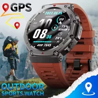 New GPS Smartwatch Military Smart Watch 1.43inch 10ATM Water Resistant Health Monitoring Compass Altimeter GPS Smart Watch