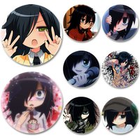 44/58mm Tomoko Kuroki Anime Figure Brooches Cartoon Cosplay Cute Badge Exquisite Enamel Pins for Clothes Accessories Jewelry Bag