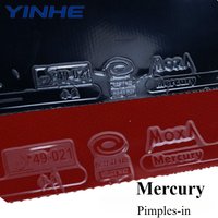 YINHE MERCURY Table Tennis Rubber OX Pimples-in Black Red MERCURY Ping Pong Rubber for Beginner Training Table Tennis Rubber