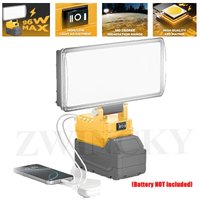 Cordless LED Work Light For Dewalt 18V Li-ion Battery 8 inch with USB Lantern Outdoor Flashlight Camping Lamp Emergency Lighting