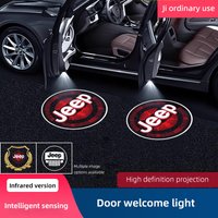 HD Led Welcome Light Car Door Projector Lamps For Jeep Grand Cherokee Wrangler JK Gladiator Compass Renegade Patriot Liberty