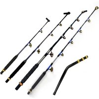 Tuna Fishing Rod Carbon Fiber Saltwater Deep Sea Trolling Rod 80-130lb EVA Handle Swivel Tip Bent Butt Big Game Boat Rod