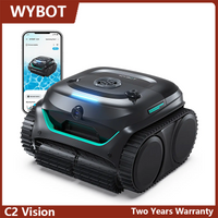 Cordless Pool Cleaning Robot Swimming Robotic Pool Cleaner with AI Visual 80° 3L Filter Basket Dual-layer Filtration Max 200㎡
