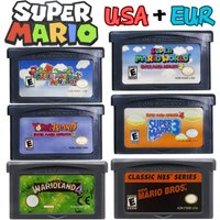 Mario GBA Games cards EUR USA Version GBA Game Cartridge 32 Bit Video Game Console Card Series Super Wario Land4